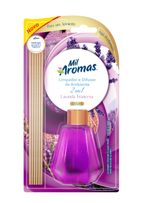 Limpador e Difusor de Ambiente 2 em 1 Lavanda Francesa Blister com 145 ml