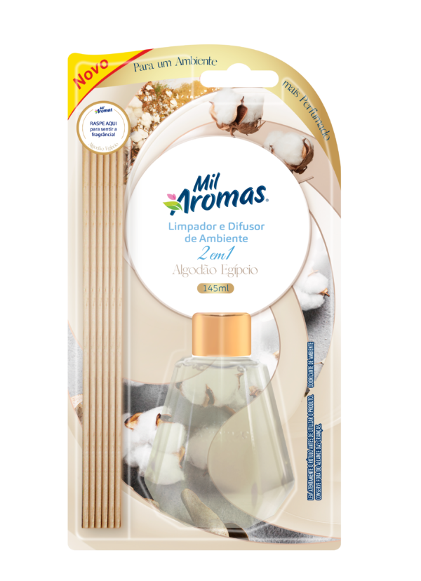 Limpador e Difusor de Ambiente 2 em 1 Algodão Egipcio Blister com 145 ml